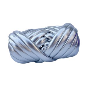 Bothyi - Hilo Grueso De 15 M De Largo, Tejido A Mano, 500 G, Para Cestas, Mantas, Macramé, Color Plateado