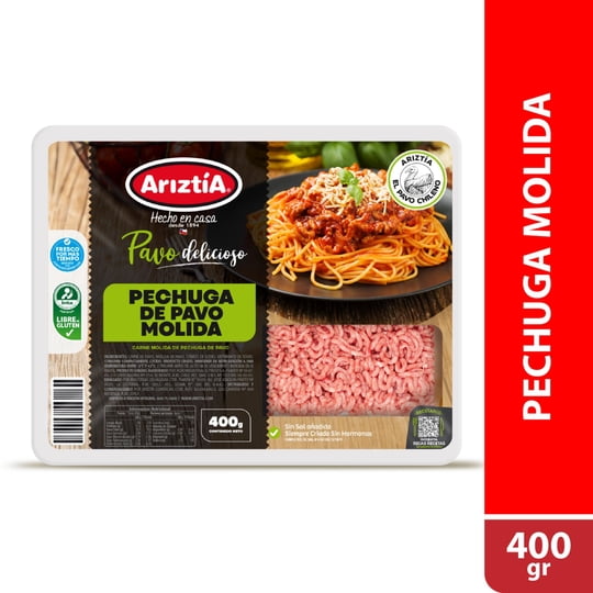 Carne Molida De Pechuga De Pavo Envasada 400 g Ariztia