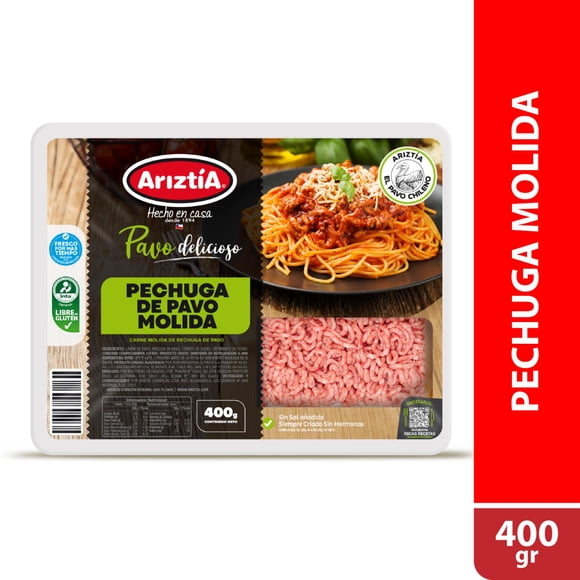 Carne Molida De Pechuga De Pavo Envasada, 400 g