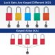 thumbnail image 5 of Candado de seguridad Brady 12 unidades rojas, cada uno con llave diferente, 2 llaves, 5 of 7