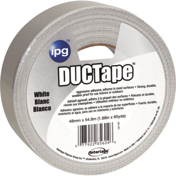 Cinta adhesiva IPG JobSite DucTape blanca 4,8 cm x 55 m