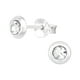 thumbnail image 1 of Aros Plata 925 Redondos Con Cristales Plateado, 1 of 2