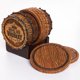 thumbnail image 2 of Set de posavasos con forma de barril de whisky Cabin Obsession, 6 posavasos, 2 of 6