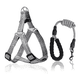thumbnail image 1 of Arnés pechera transpirable + correa mascotas perro Gris, 1 of 3
