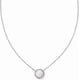 thumbnail image 2 of Collar Kendra Scott Volleyball Short Pendant Silver White Mother Of Pearl, 2 of 2