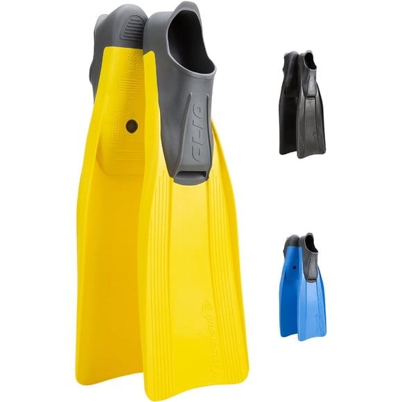 Fins Cressi Clio 41/42, bolsillo completo para pie, para bucear, color amarillo