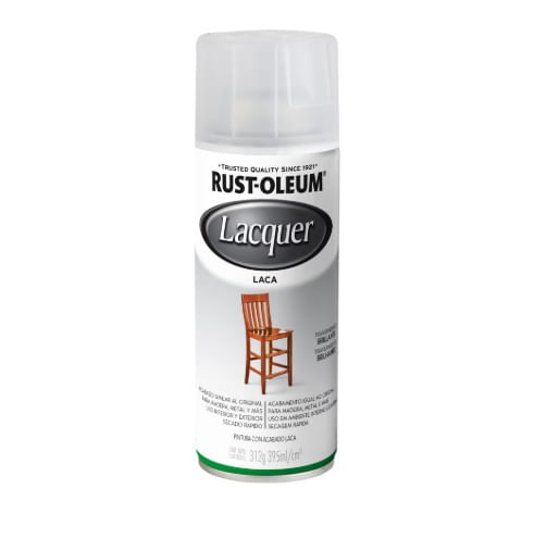 Rust-Oleum - Pintura En Spray Lacquer Laca Transparente Brillante 312 G