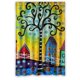 thumbnail image 1 of Cortina de ducha exclusiva con diseño floral de árbol mexicano y ganchos, tamaño 48 x 72 pulgadas, 1 of 3