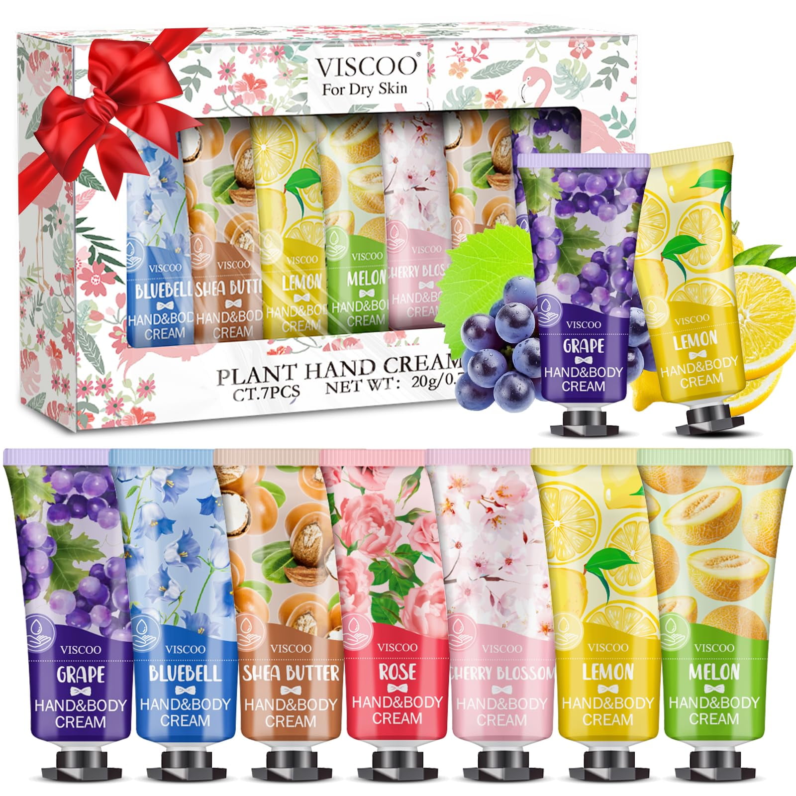 Set De Regalo De Crema De Manos Viscoo, Paquete De 7, Para Mujer, Talla De Viaje