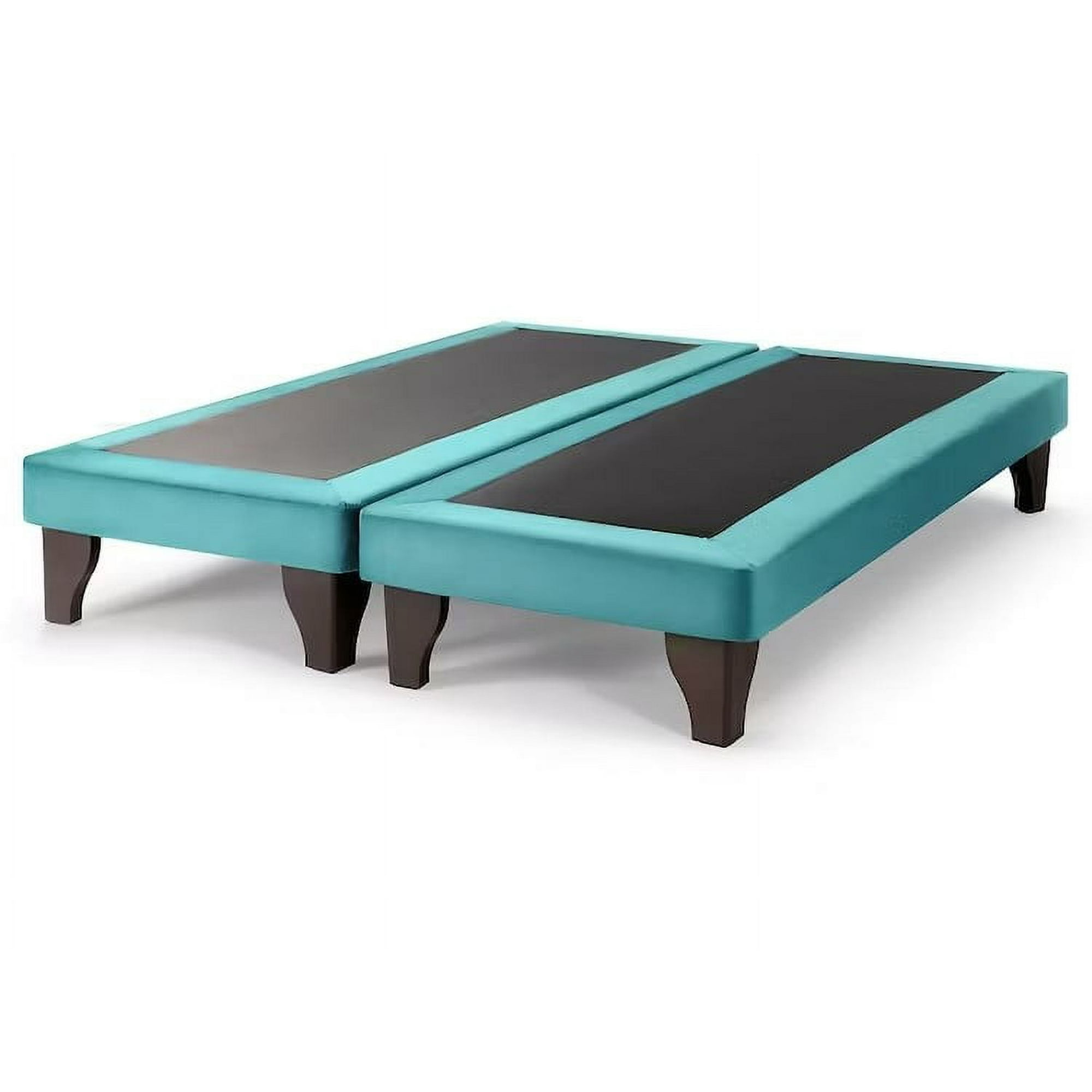 Dec-hogar - Base De Cama Europea King Felpa Turquesa