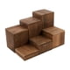 thumbnail image 1 of 6 Piezas De Elevadores Cuadrados De Madera, Soporte De Exhibición De Madera Para Figuras De Maquillaje Y Postres, Color Marrón, 1 of 5