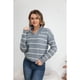 thumbnail image 1 of Sweater Mujer Tejido Semi Corto Otoño Invierno Cuello con Cierre 7019, 1 of 3