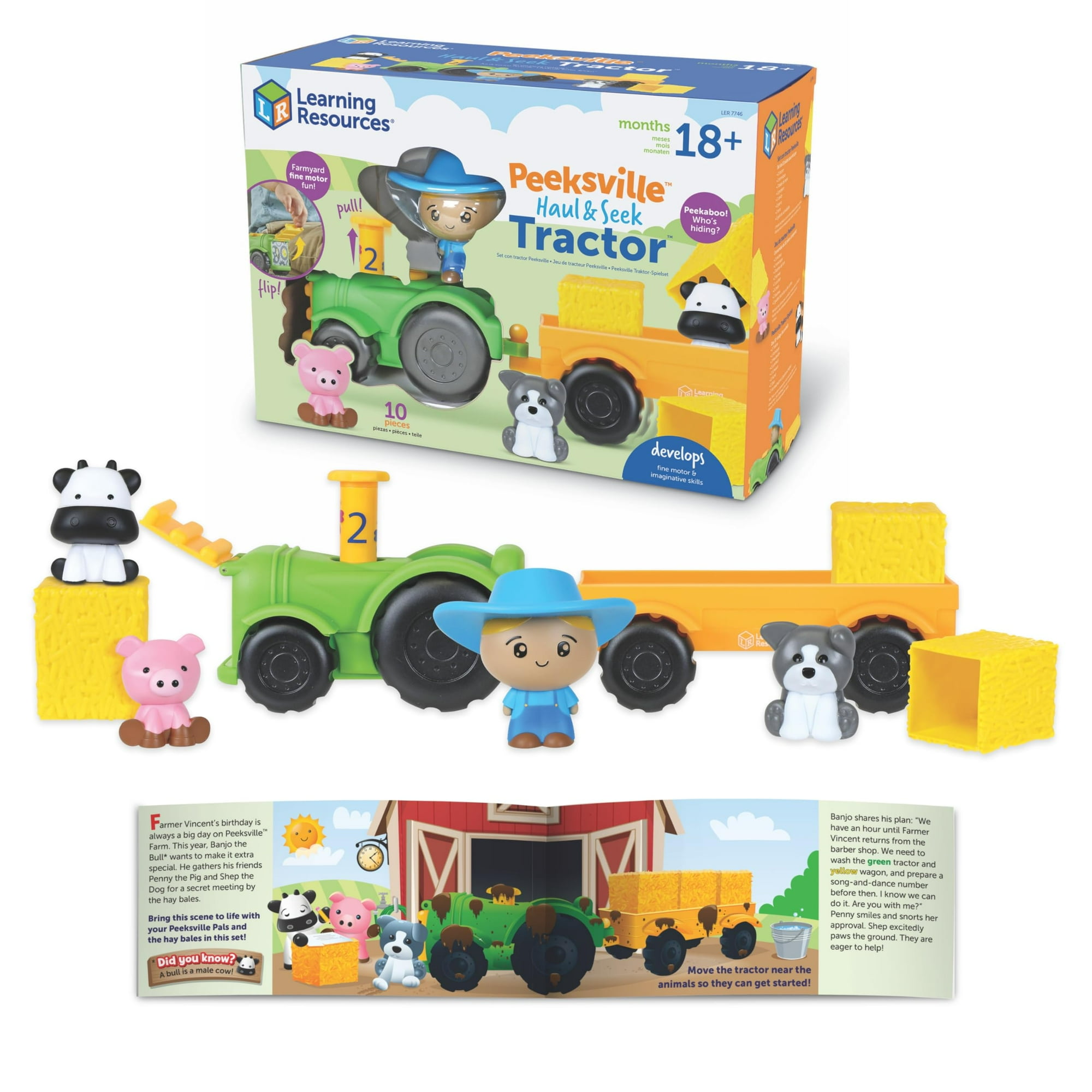 Tractor Peeksville Haul & Seek De Toy Learning Resources