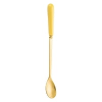 Xmhytop 2 Piezas Cucharas Para Postres De Acero Inoxidable Oro Amarillo, 17.5X2.4 Cm - Ideal Para Helados, Flanes Y Decoración De Postres