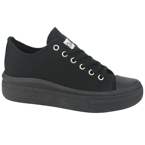 Zapatilla Chalada Mujer Clu-10 Negro Plataforma