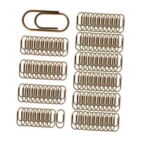 Magideal - 100 Clips De Papel Para Notas, Clips Clasificados De Metal, Fáciles De Usar, Resistentes Al Óxido, Suministros Creativos De Oficina, Clips Para El Bronce