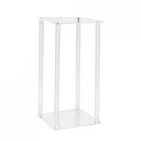 Magideal - Soporte Para Flores De Acrílico Transparente, Soporte Para Florero, Soporte Elegante Y Moderno Para Flores, Soporte Decorativo Transparente Con Pedest 25X25X40Cm
