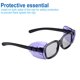 thumbnail image 3 of Protectores laterales para lentes, 3 pares, transparentes/morados para anteojos, 3 of 9