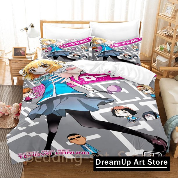 D-Frag Bedding Set Cute Quilt Cover Bed Cover With Pillowcase Boys Adult Home Textile