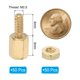 thumbnail image 2 of Tornillos de Separación M2.5X8mm+6mm, 100 Piezas Macho a Hembra Hexagonal Latón Separador de PCB Kit de Tornillo y Tuerca para Placa de Circuito de Computadora, Dorado, 2 of 6