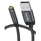 thumbnail image 1 of Adaptador de audio USB DUKABEL USB a conector de audio de 3,5 mm gris, 1 of 3