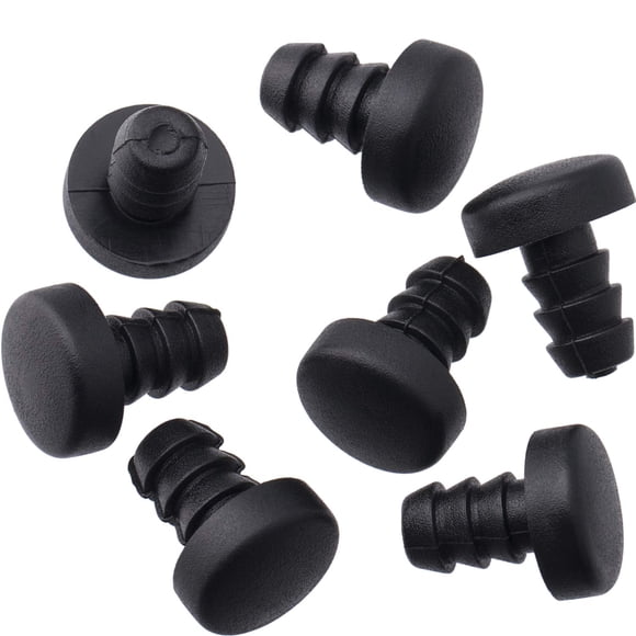 Topes para mesa ANCIRS, 30 piezas, goma negra, orificio de 3/16"