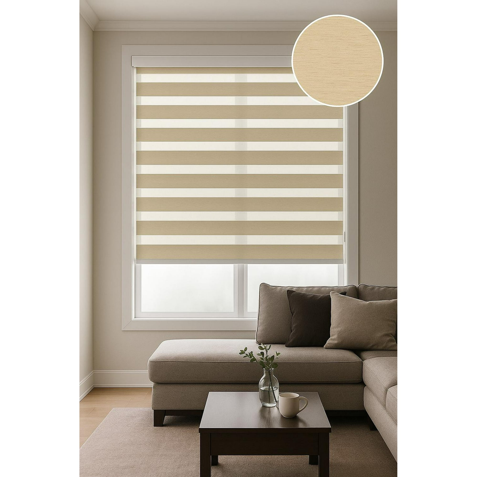 Clems - Cortina Roller Duo 090x240 Lino Beige