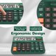 thumbnail image 3 of Calculadora colgante de 12 dígitos con pantalla grande verde, 3 of 8