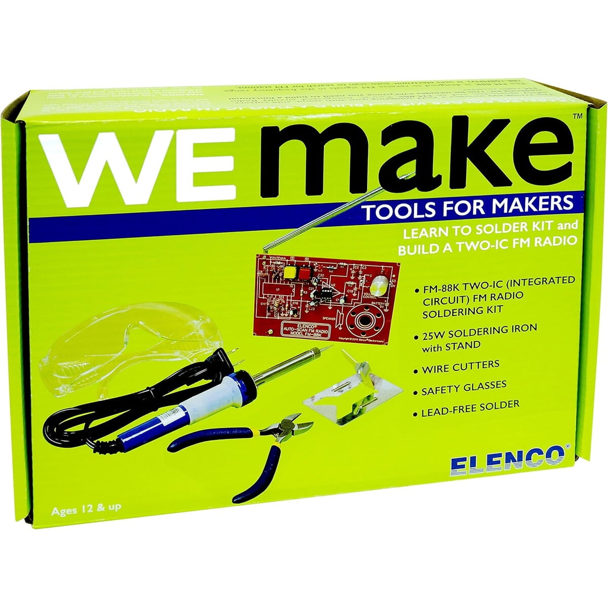 Kit Soldador Fm Radio Wemake Elenco 25w Diy Herramientas