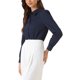 thumbnail image 4 of INSPIRE CHIC Camisa Leotardo para Mujer con Cuello Casual de Negocios con Botones y Mangas Largas Bodysuit Top XL Azul Marino, 4 of 6