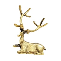 Magideal - Estatua De Animal, Escultura De Ciervo, Regalo De Comedor, Decoración Del Día De San Valentín, Decoración De Gabinete, Pieza Central, Adorno De Estatu Oro Oscuro