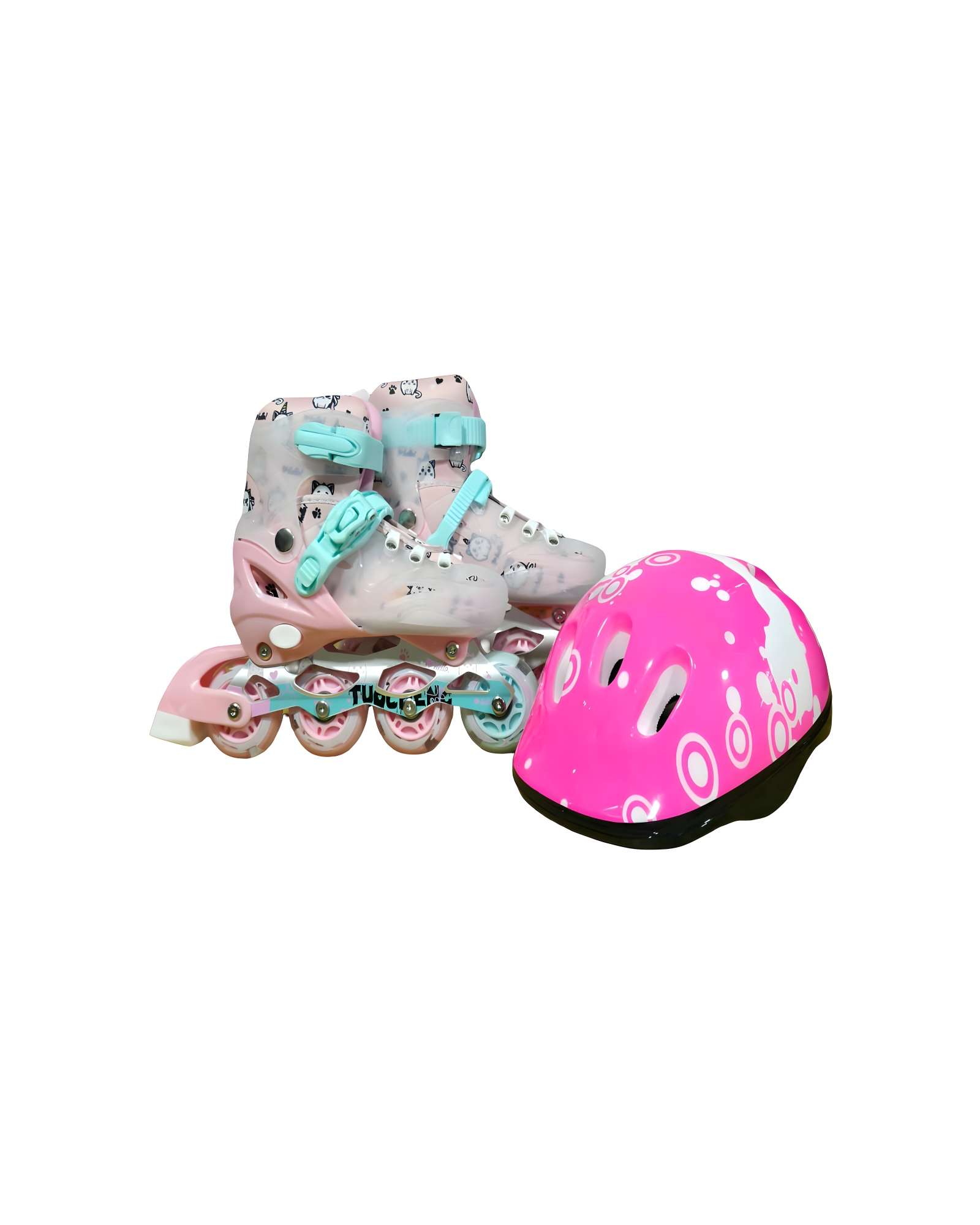 Genérico - Patin Lineal Con Luces Y Kit Talla M 35 38 Rosa2