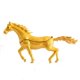 thumbnail image 1 of Estatua de caballo Feng Shui importada, caballo dorado con incrustaciones de joyas, 1 of 1