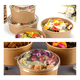 thumbnail image 3 of 100 bowl envase recipiente kraft alimentos tapa pet 750ml, 3 of 3