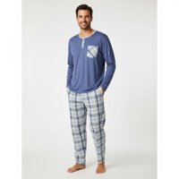 Likeshop - Pijama Hombre Manga Larga Pantalon Largo Verano 4026