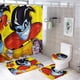 thumbnail image 1 of Freakazoid-theme 4-Piece Shower Curtain Set with Rugs, Waterproof Bathroom Decor Set Includes Bath Mat, U-Shaped Rug, Toilet Lid Cover and Curtain with Hooks, 1 of 6