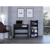 Tuhome - Set Escritorio Y Biblioteca 4 Niveles Office W-80 Wengue