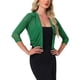 thumbnail image 4 of INSPIRE CHIC Bolero de Malla Transparente para Mujer de Halloween, Chaqueta Ligera Recortada con Mangas 3/4 Verde XS, 4 of 6