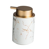 Bothyi - Dispensador De Jabón De Botella Con Bomba De Cerámica Para Oficina, Cocina, Lavavajillas, Jabón, Textura De Mármol, Blanco