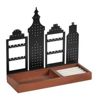 Magideal - Soporte De Exhibición Para Pendientes, Soporte De Exhibición Para Pendientes, Soporte De Exhibición Para Venta Al Por Menor, Decoración Sencilla, Sopo Base Marrón