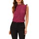 thumbnail image 1 of INSPIRE CHIC Blusas sin mangas para mujer de regreso a clases, blusas de trabajo con volantes y pliegues, tops elegantes rojo oscuro L, 1 of 6