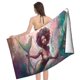 thumbnail image 4 of Sirena Negra Toalla de playa de secado rápido con diseño temático, regalo para mujeres y niñas, ideal para cumpleaños, fans, amantes de la música, uso en la playa o al aire libre, 78 × 160 cm, 4 of 6