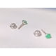 thumbnail image 2 of Aros Abridores De Tuerca En Plata Fina Ley S925 Con Esmeralda Natural Genuina 3mm, 2 of 3