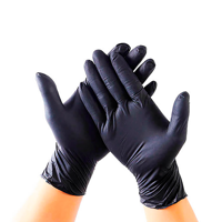 Genérica - Guantes De Nitrilo Negro Caja 100 Und Talla L Desechables