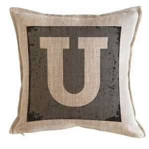 Tuyo Print - Cojín Letra Fondo Gris U 45X45