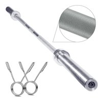 Barra Olimpica Recta Overfit 20Kg 220Cm Cromada Fitness