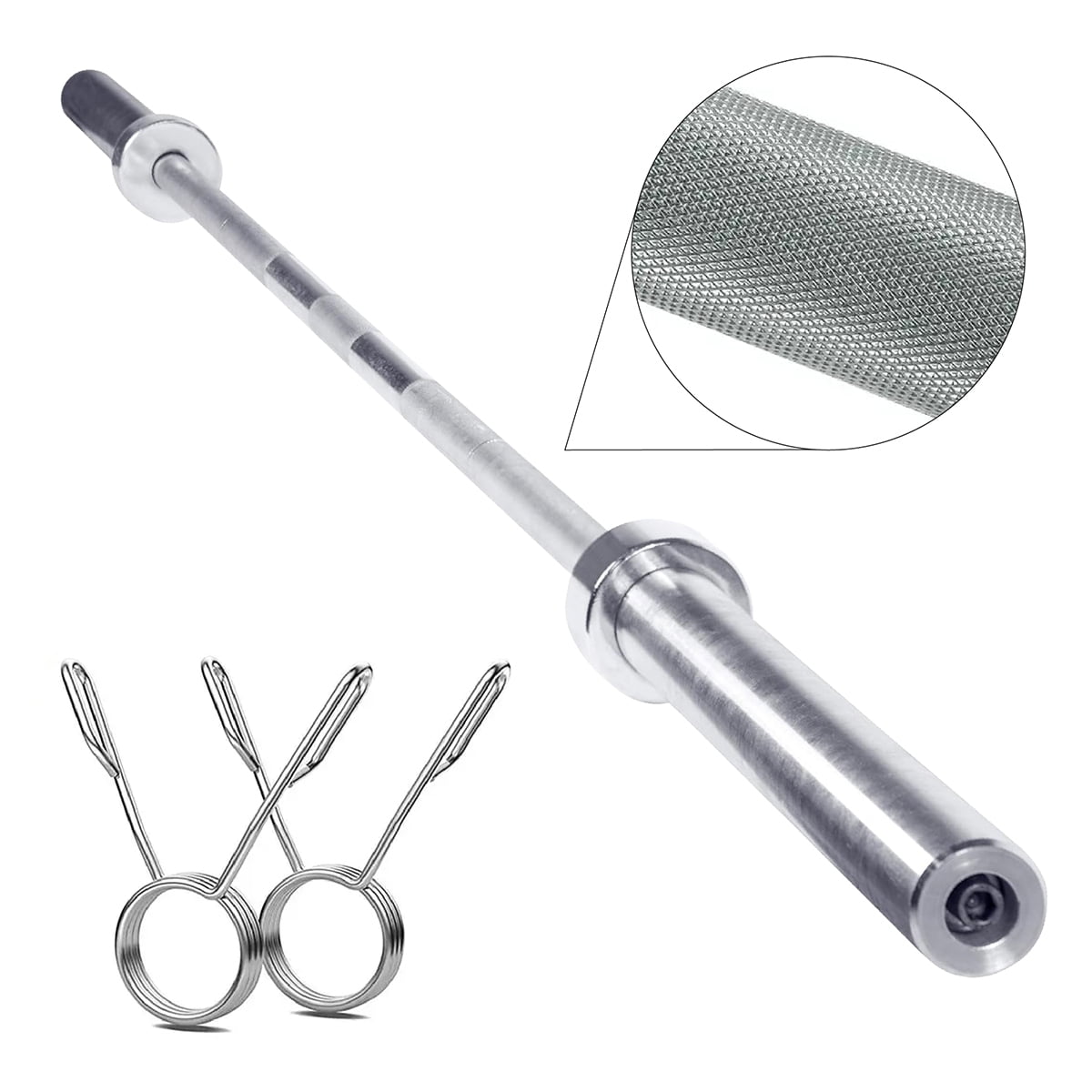 Barra Olimpica Recta Overfit 20kg 220cm Cromada Fitness