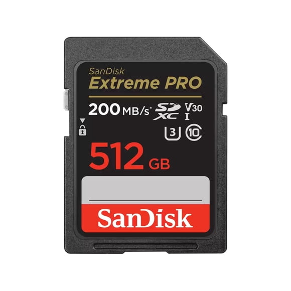 Memoria Flash SanDisk Extreme PRO 512 GB SDXC Clase 10 negro