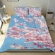 thumbnail image 1 of Flor de Cerezo Conjunto de sábanas temático, trío de piezas, cómodo y amigable con la piel, diseño único, regalo de decoración para el hogar para familiares, amigos y fans,173cm *218cm, 1 of 6