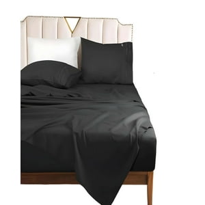 Genérico - Juego De Sabanas 2 Plazas 500 Hilos Negro